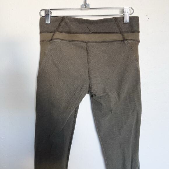Lululemon Leggings Crop Capri 4 XS Wee Strip Fatigue Leggings Mid Rise - Picture 5 of 7